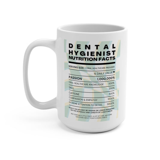 RDH Nutrition Facts Mug 15oz