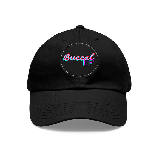 Buccal UP! Dad Hat with Leather Patch