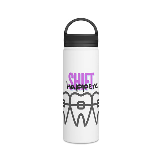 Shift Happens! Stainless Steel Water Bottle, Handle Lid