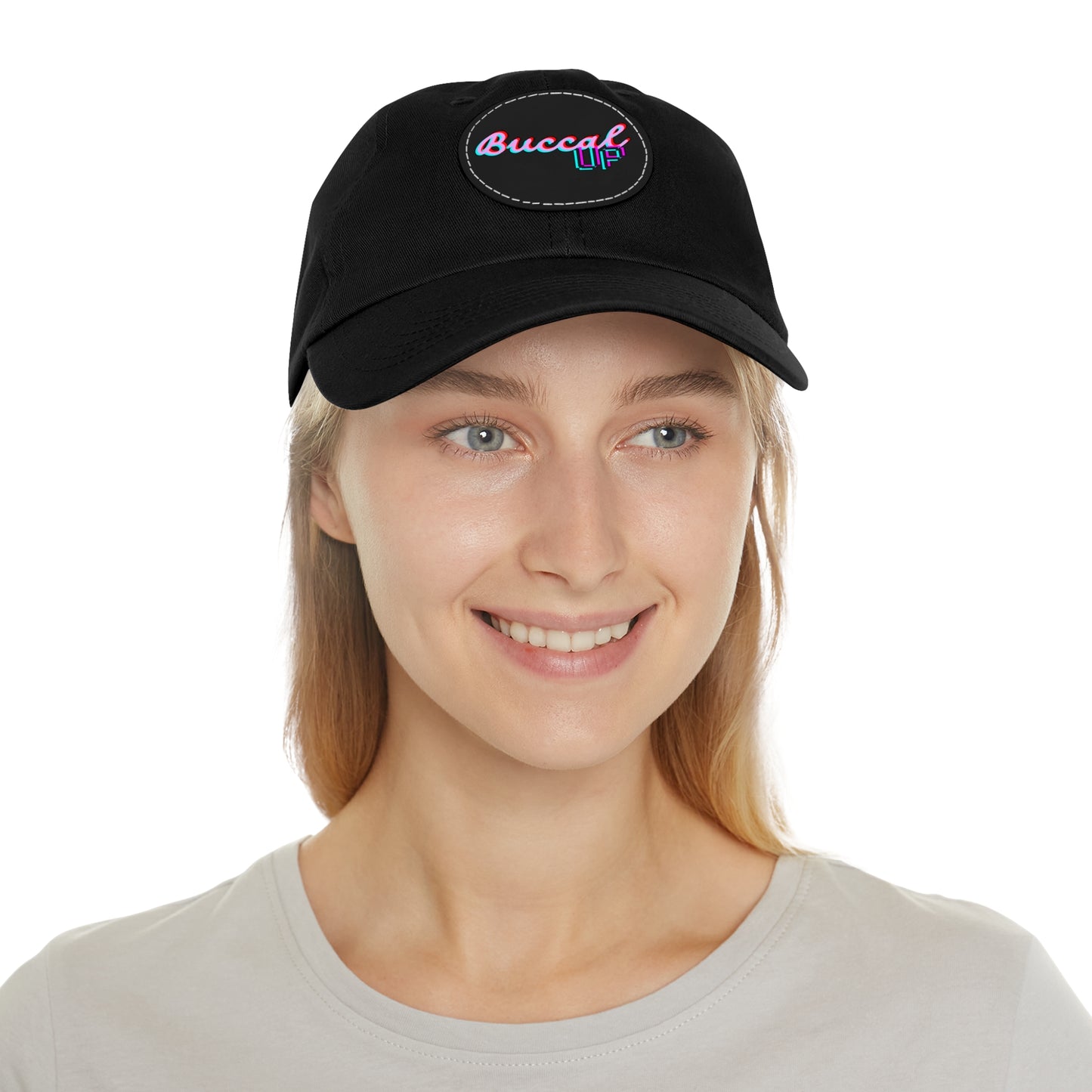 Buccal UP! Dad Hat with Leather Patch