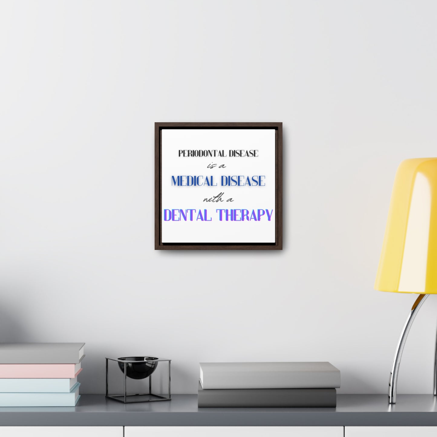 Periodontal Disease Medical Dental Therapy Square Frame Canvas Wall Art