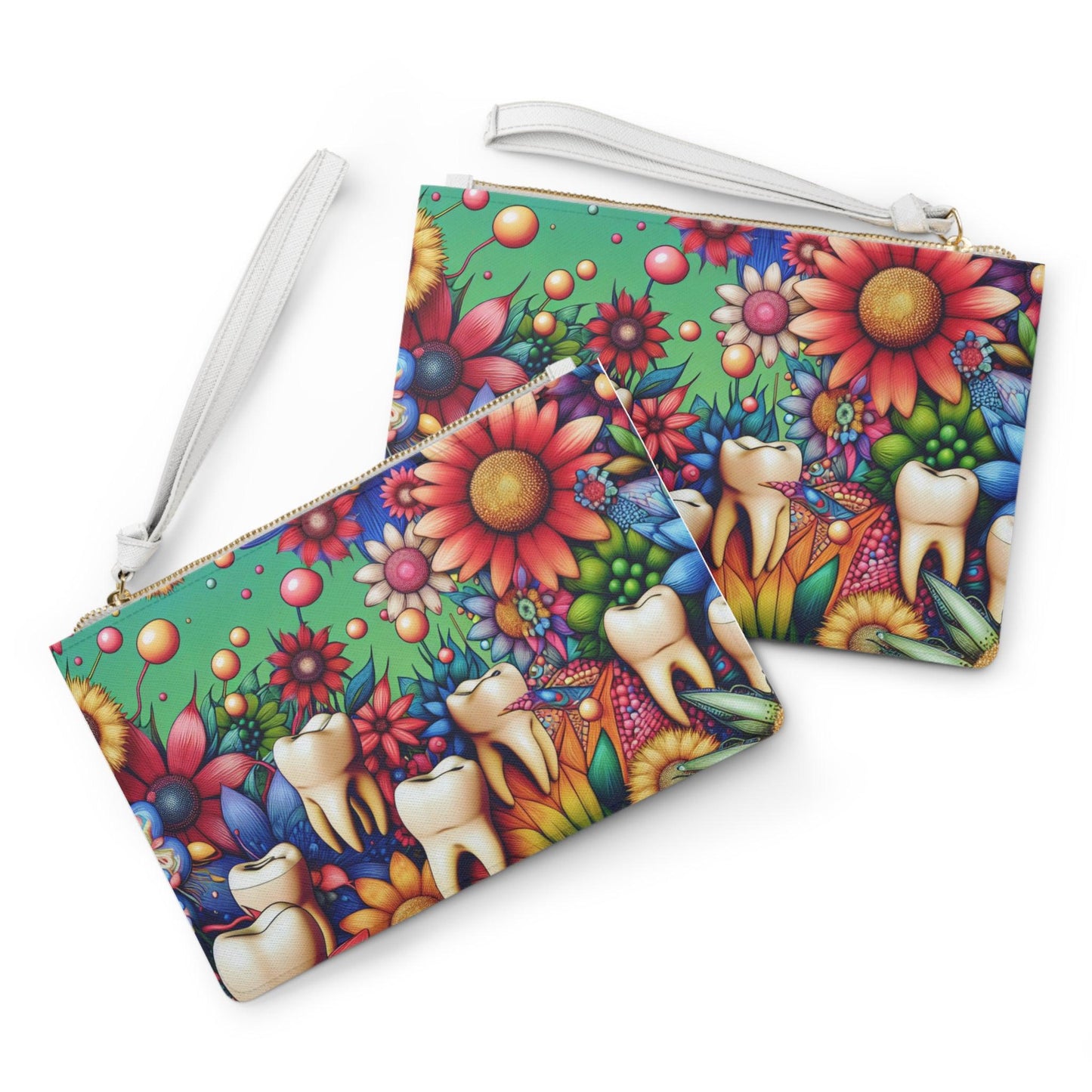 Toothy Garden Clutch Bag