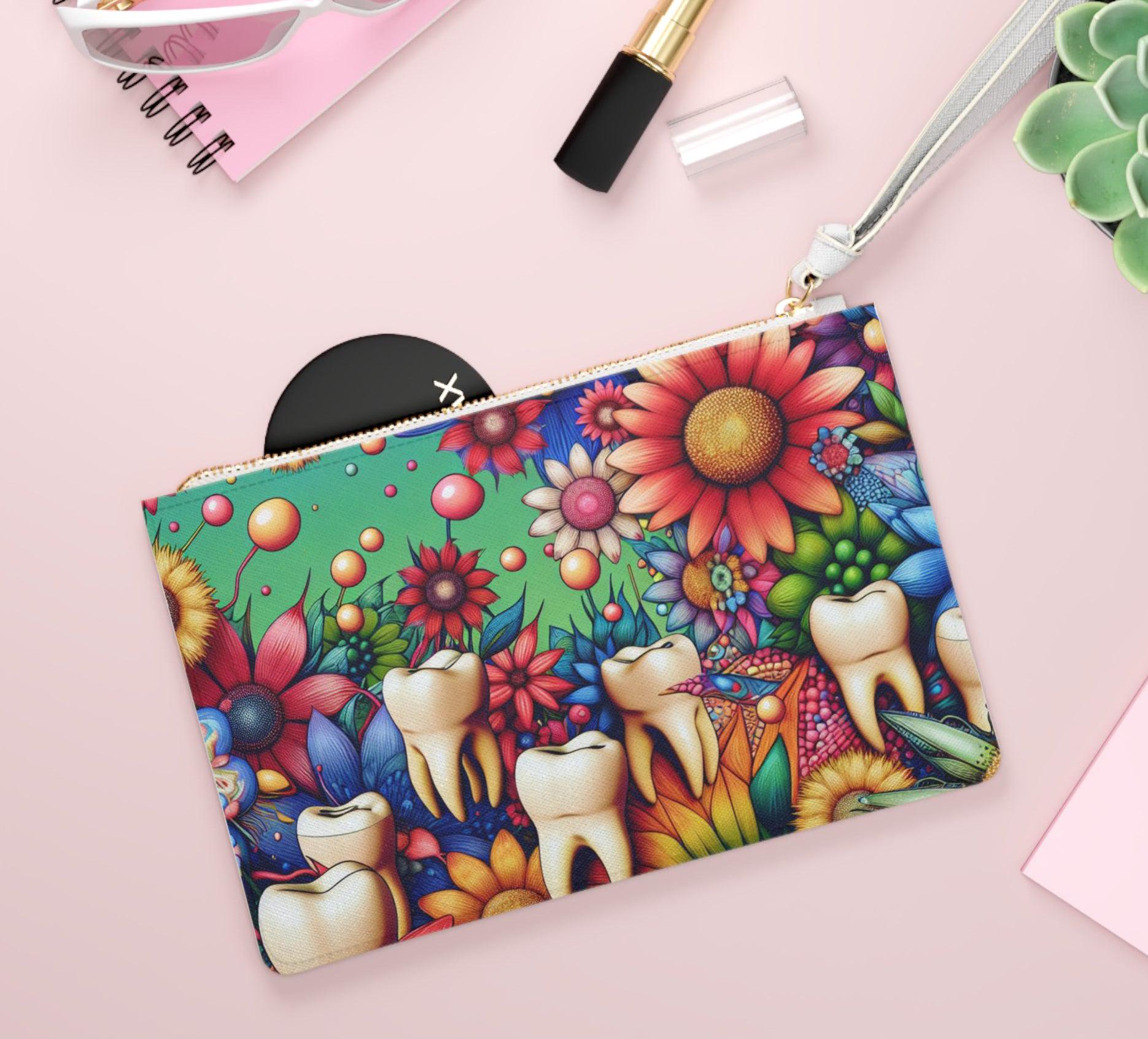 Toothy Garden Clutch Bag